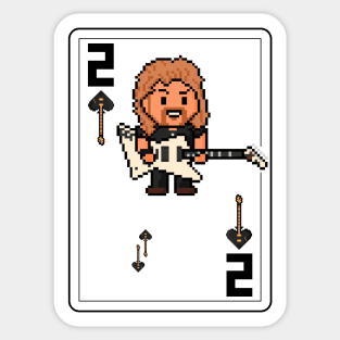 Pixelrockstars Two of Spades Playing Card Sticker